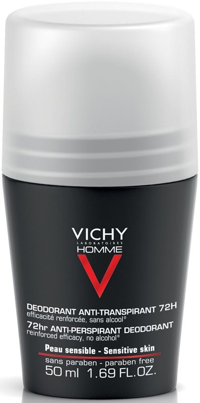 דאודורנט סטיק ווישי עד 72 שעות VICHY Homme - Roll-on Anti perspirant deodorant for men 72H