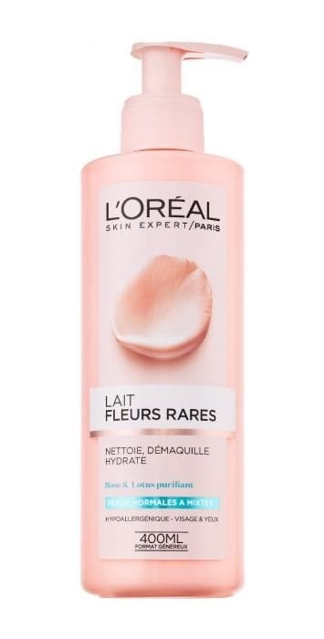 לוריאל חלב פנים לעור רגיל מעורב 400 מל LOREAL Rare Flowers milk 400ml