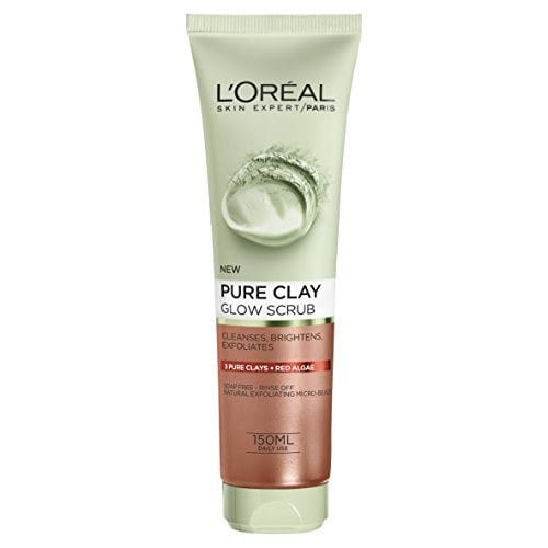 לוריאל תרחיץ חימר גרגירים לניקוי הפנים 150 מל LOréal Pure Clay Red Face Wash 150ml