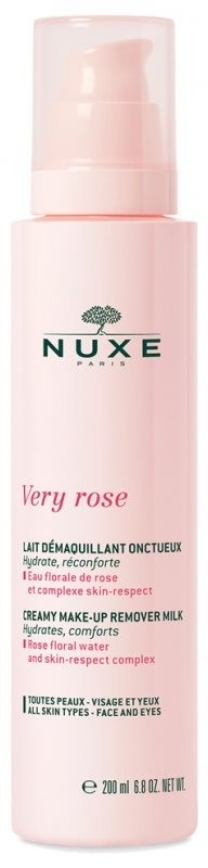 נוקס וורי רוז חלב פנים קרמי להסרת האיפור 200 מ"ל Nuxe Very Rose Creamy Make-Up Remover Milk 200 ml