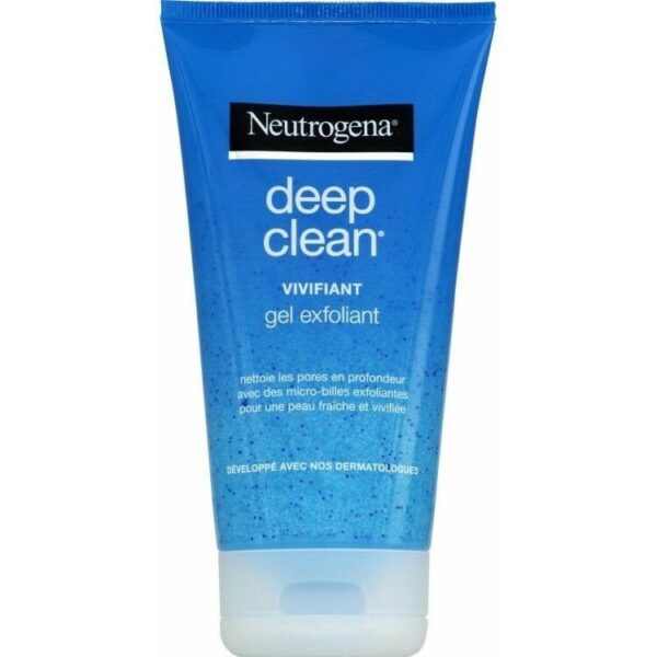 ניטרוגינה תרחיץ גרגירים מרענן 150 מ"ל Neutrogena Deep Clean Vivifiant Exfoliant Gel Neutrogena