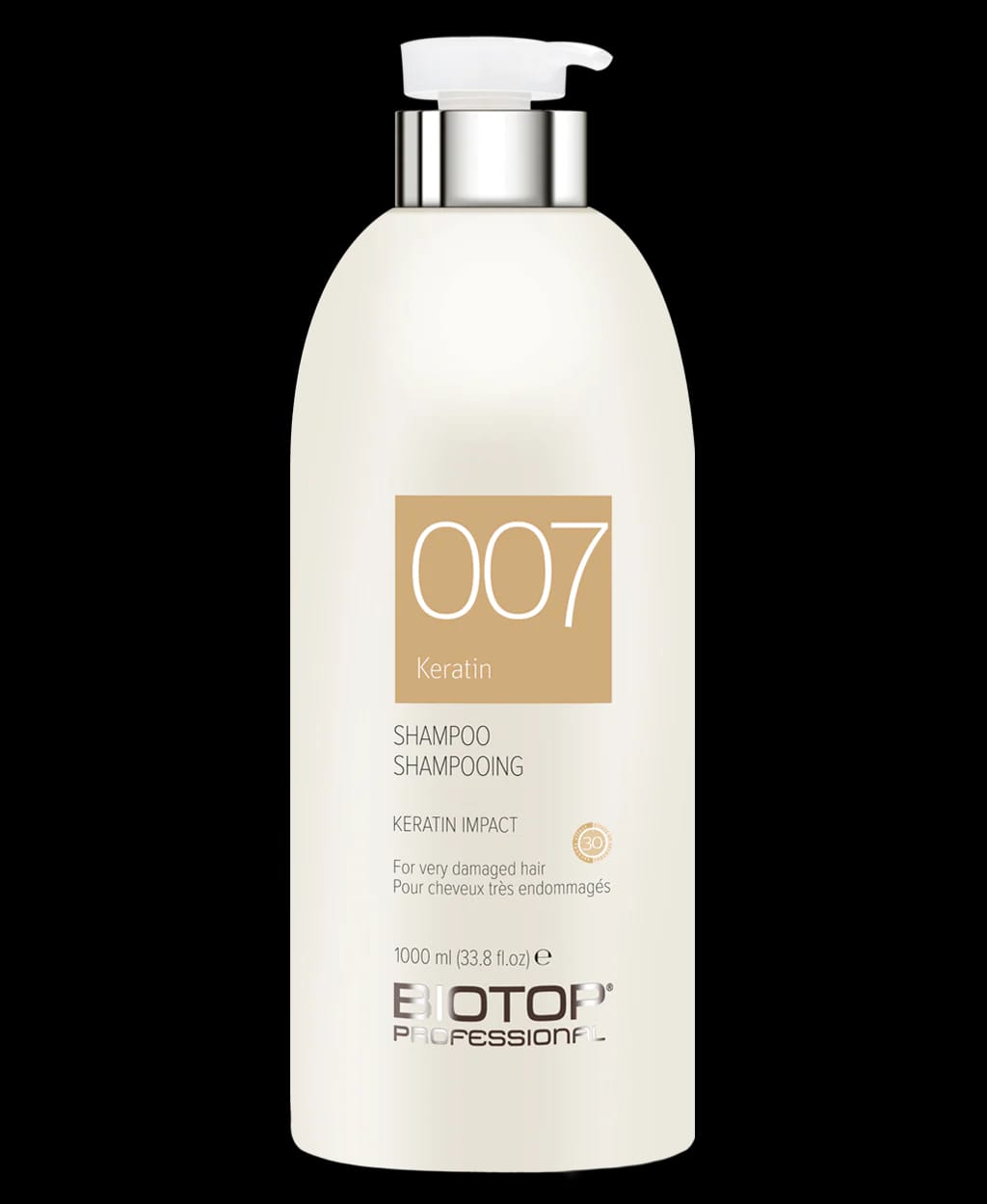 ביוטופ 007 שמפו קרטין ללא מלחים 1000 מ"ל Biotop 007 Shampoo Keratin 1000ml