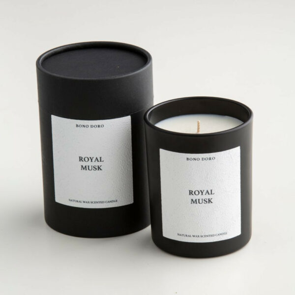 בונו דורו נר ריחני בניחוח רויאל מאסק 230 גרם Bono Doro Candle Royal Musk 230g