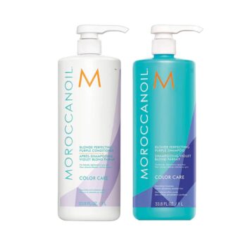 מרוקן אויל מארז שמפו ומרכך סילבר לשיער בלונדיני צבוע Moroccanoil Blonde Shampoo And Conditioner 500ml