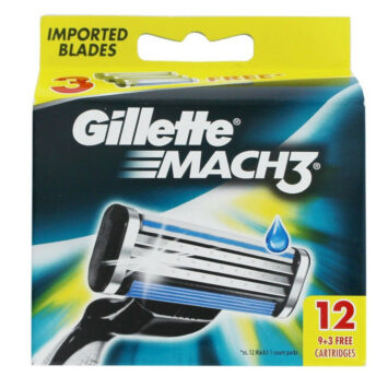 מאך 3 מארז 12 יחידות סכינים להחלפה Gillette Cartridge Mach3