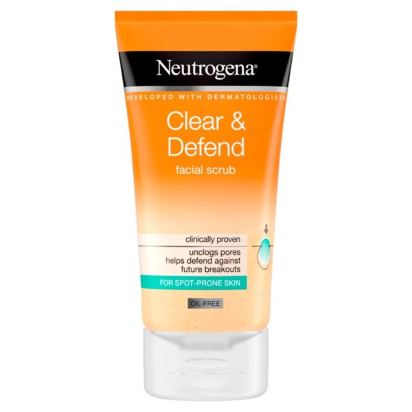 ניטרוגינה תרחיץ גרגירים 150מ"ל Neutrogena Clean Defend Facial Scrub 150ml