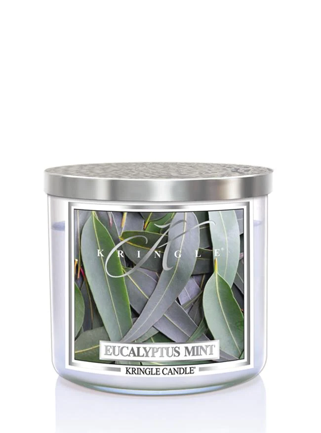 קרינגל קנדל נר ריחני אקליפטוס מינט 396גרם KRINGLE CANDLE EUCALYPTUS MINT 396G