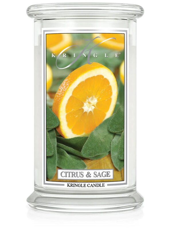 קרינגל קנדל נר ריחני ציטרוס סייג' 623גרם KRINGLE CANDLE CITRUS SAGE 623G