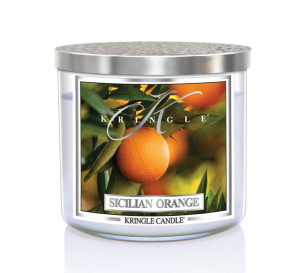 קרינגל קנדל נר ריחני סיציליאן אורנג' 411גרם KRINGLE CANDLE SICILIAN ORANGE 411G