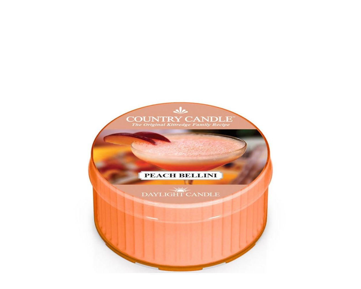 קרינגל קנדל נר ריחני פיץ בליני 35גרם KRINGLE CANDLE PEACH BELLINI 35G