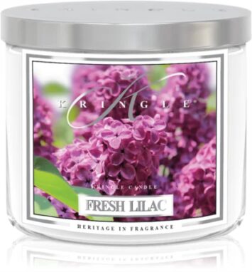 קרינגל קנדל נר ריחני פרש לילך 411גרם KRINGLE CANDLE FRESH LILAC 411G