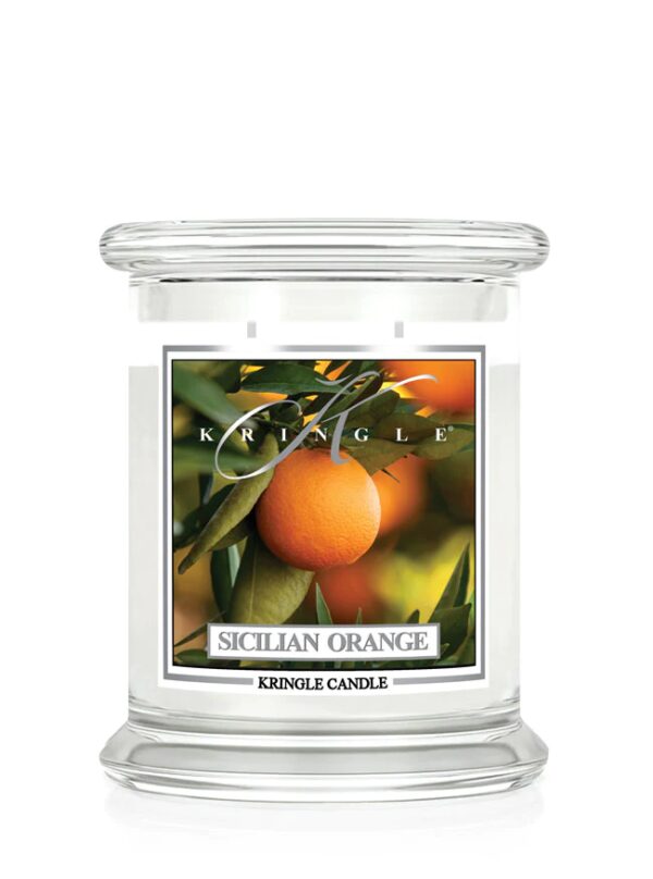 קרינגל קנדל נר ריחני סיציליאן אורנג 411גרם KRINGLE CANDLE SICILIAN ORANGE 411G