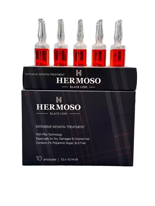 הרמוסו 10 אמפולות לטיפול בשיער יבש ופגום HERMOSO AMPOULES BLACK LINE