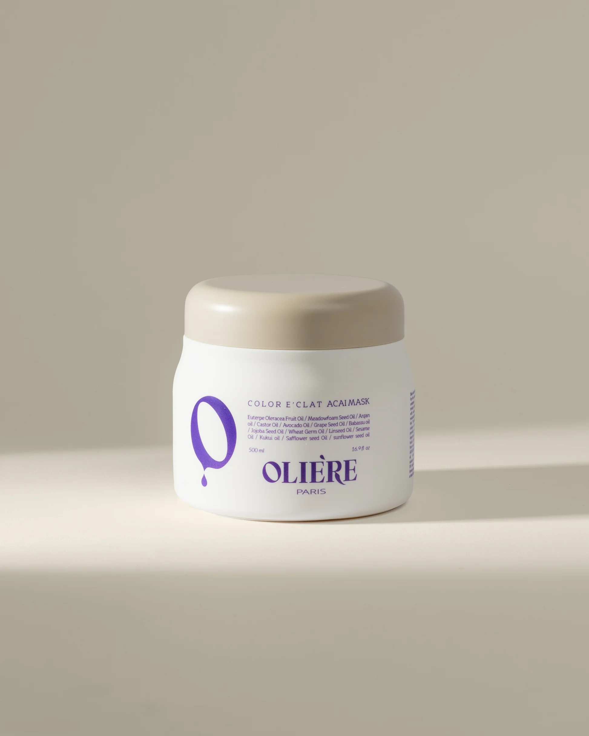 אולייר פריז מסכה אסאי לשיער בלונד צבוע 500מ״ל OLIERE PARIS COLOR ECLAT ACAI HAIR MASK 500ML