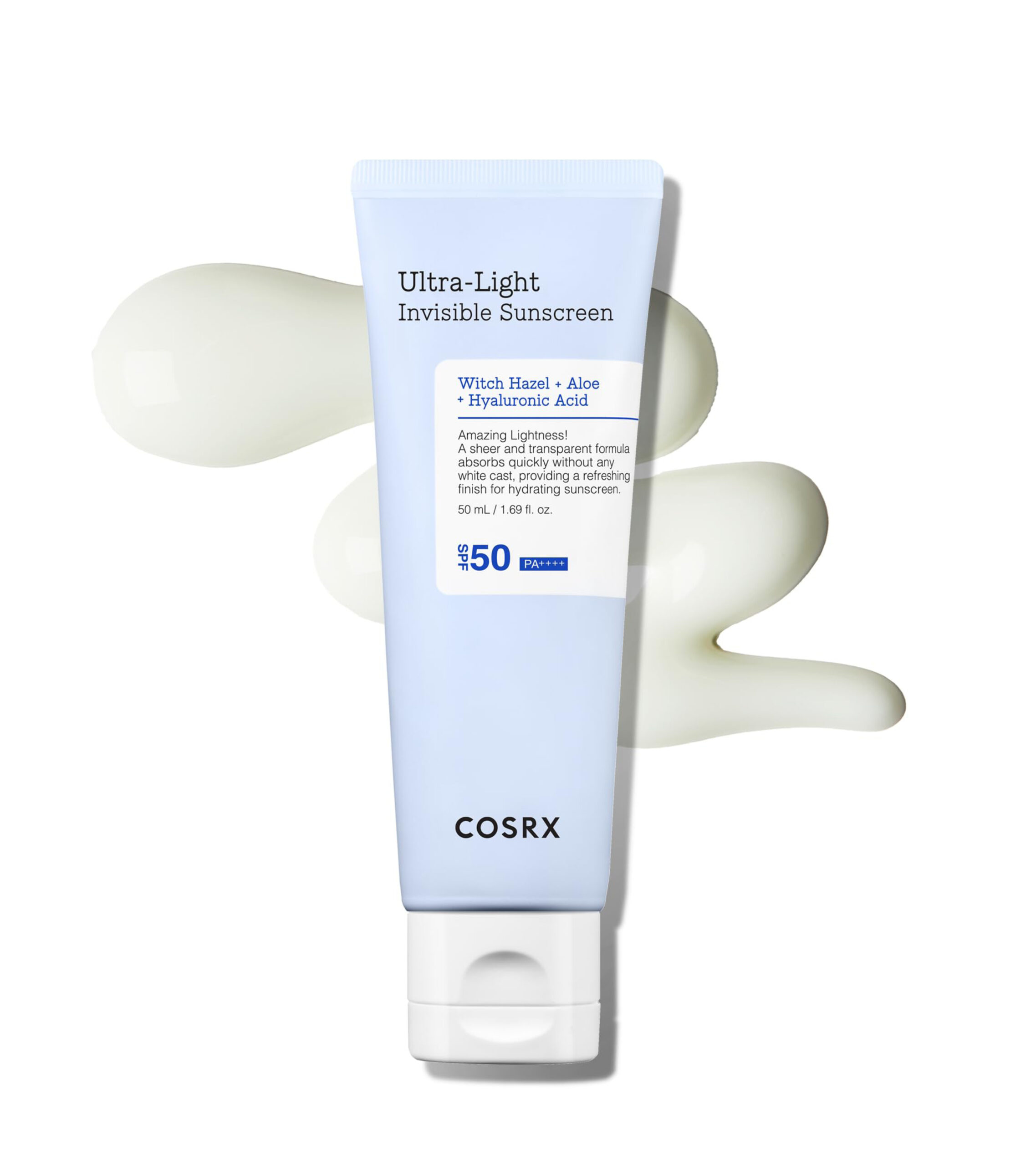 קוסרקס קרם הגנה שקוף במרקם אולטרה קל כמו סרום 50מ״ל Cosrx Ultra Light Invisible Sunscreen SPF50 PA 50ml – תמונה 4