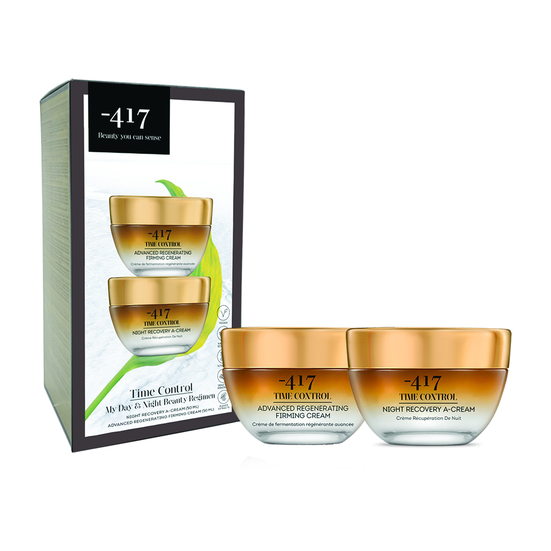 417 מארז קרם לחות לפנים ליום 50 מל וללילה 50 מל מסדרת טיים קונטרול