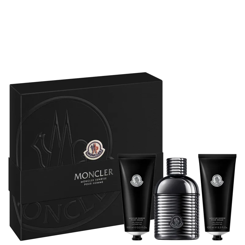מונקלר סאנרייז מארז פור הום אדפ גבר 100 מל + מוקטן 7.5 מ״ל + גל רחצה 100 מל Moncler Sunrise by Moncler Eau De Parfum 100ML SET