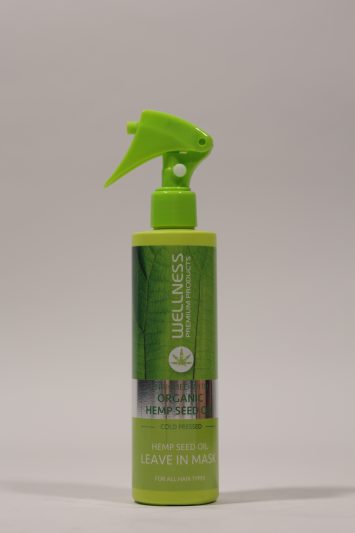 וולנס מסכה ללא שטיפה מסדרת קנאביס 250 מ"ל WELLNESS LEAVE IN SPRAY HAIR MASK 250ML