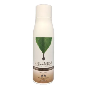 וולנס שמפו קראטין ללא מלח לכל סוגי ההחלקות 500 מ"ל WELLNESS HAIR SHAMPOO 500 ML
