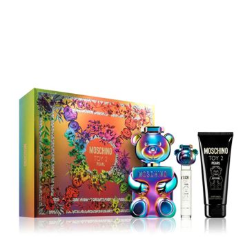 מוסקינו טוי 2 פרל מארז  בושם יוניסקס אדפ 100מ"ל + 10 מ״ל + קרם גוף 100 מל  MOSCHINO TOY 2 PEARL SET EDP 100ML