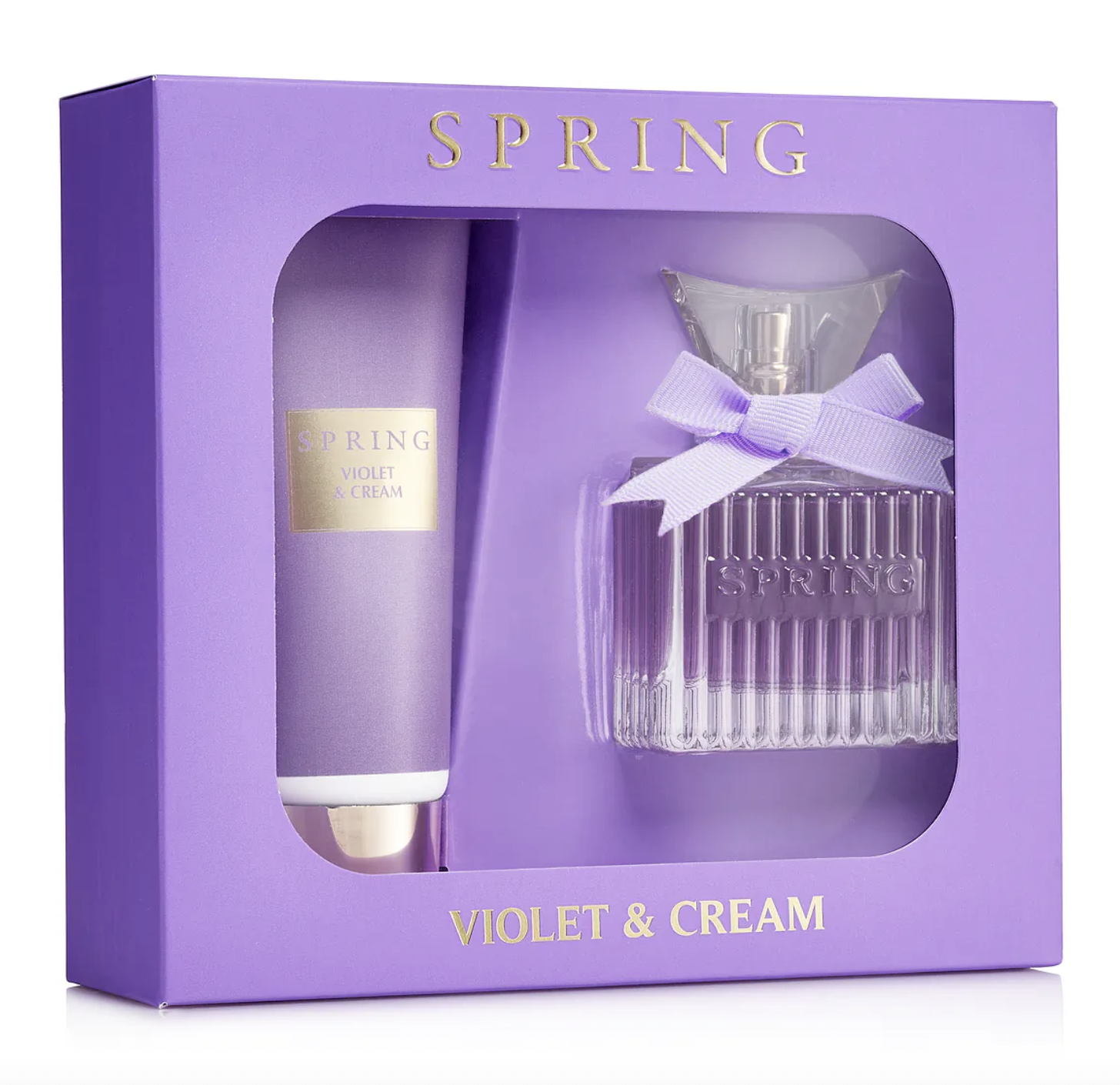 ספרינג ויולט אנד קרם בושם לאישה אדפ 75מ״ל קרם ידיים 100 מל SPRING VIOLET AND CREAM EDP 75ML + HAND CREAM 100 ML