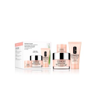 קליניק מויסטר סורג' מארז קרם לחות 100 שעות לחות 50 מ"ל + מסכה 30 מל + סרום עיניים 5 מל - Moisture Surge 100H SET