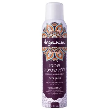 ארגניה שמפו ללא שטיפה בתוספת שמן קיק 200 מל - Argania Castor Oil Leave-in Shampoo 200ml