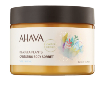 אהבה סדרת גוף קרם גוף מרענן ועדין לעור חלק ורווי בלחות 350 מל - Ahava Caressing Body Sorbet Sea Fennel Body Cream 350ml