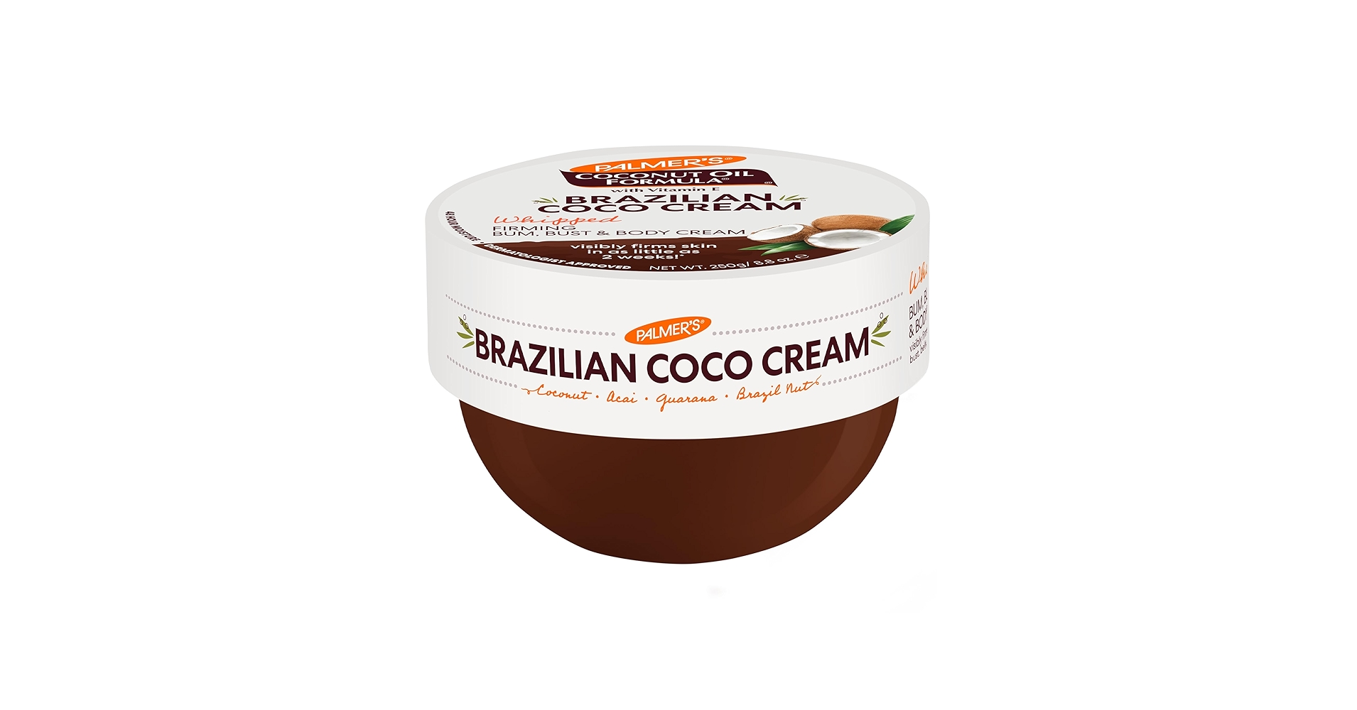 פלאמרס קרם למיצוק הגוף בניחוח קוקוס 250 גרם - Palmer's Coconut Oil Formula Brazilian Coco Firming Body Cream 250g