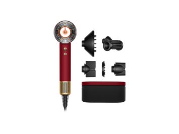 דייסון מייבש שיער אדום קטיפה גולד - Dyson Supersonic Nural Straight+Wavy Hair Dryer Red Velvet/Gold